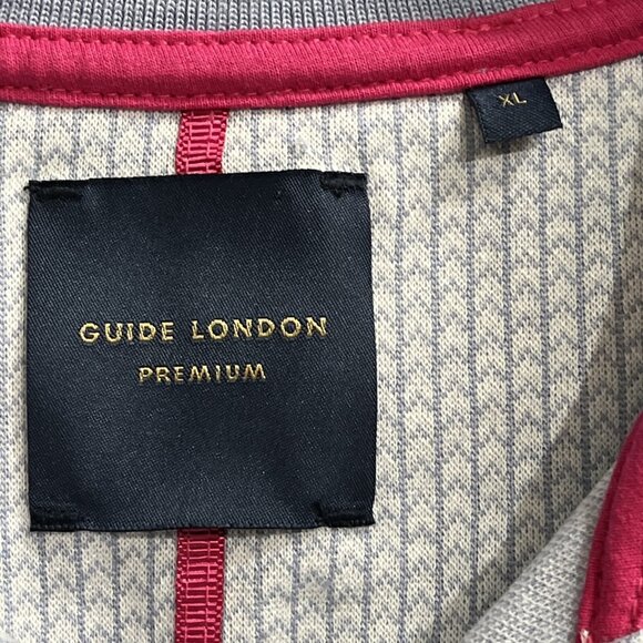 Guide London Shirt Mens XL Premium Polo Collection Blue Patterned British Golf - Picture 6 of 10